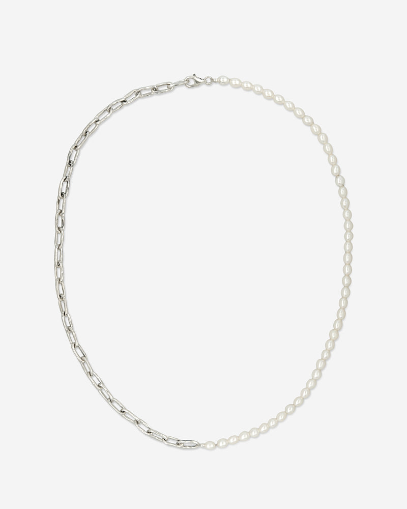 Swell Pearl Necklace - Silver & Pearls