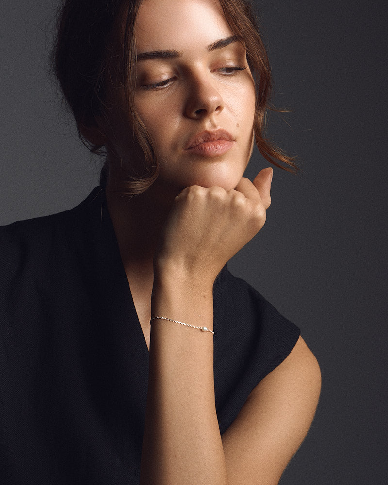 One Pearl Bracelet - Silver & Pearl