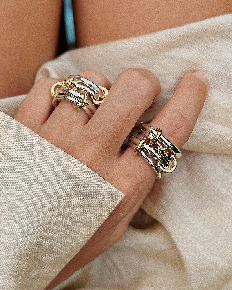 4/mation Ring - Silver & Gold Detail