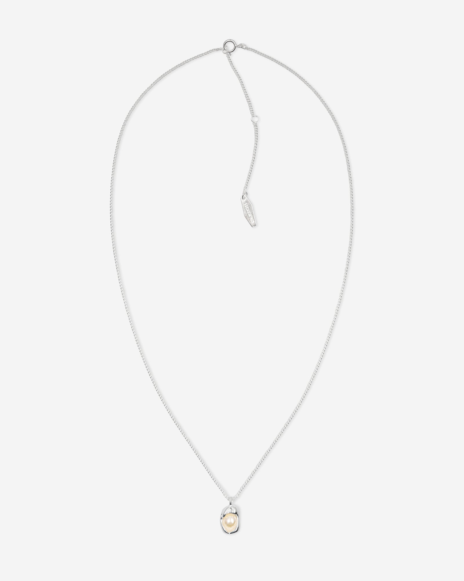 Isa Pearl Necklace - Silver & Pearl