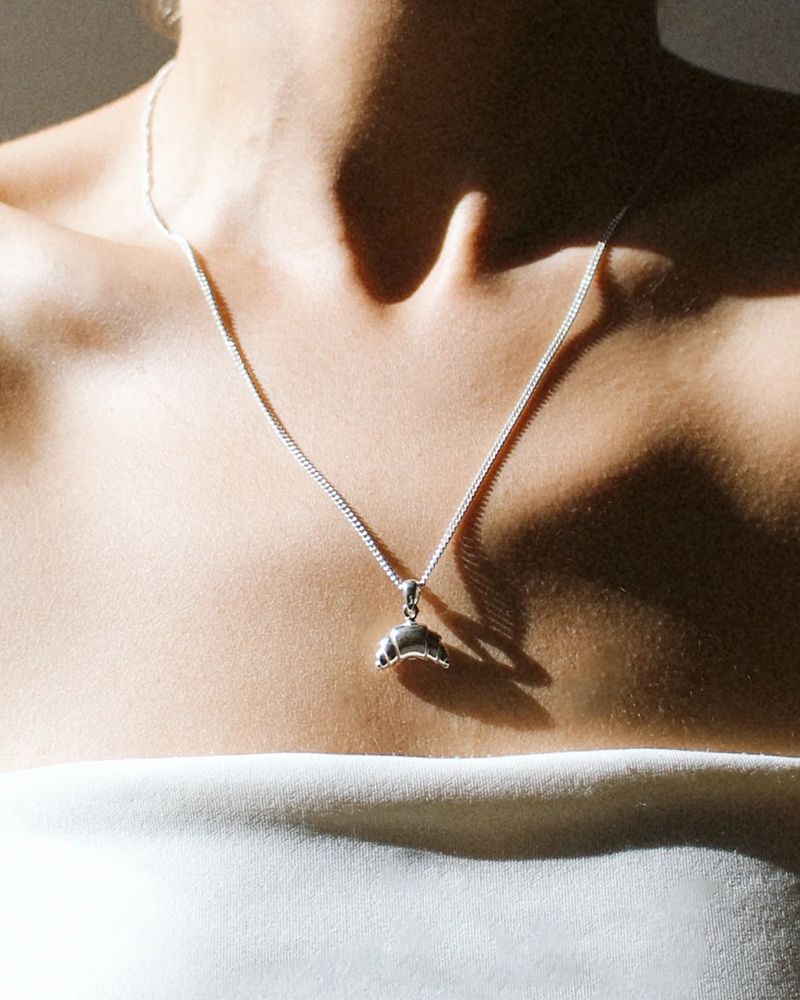 Croissant Necklace - Silber