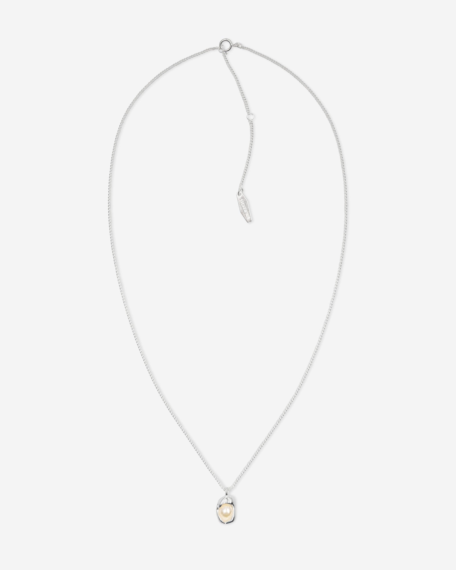 Baixa Isa Pearl Necklace in silver with pearl, for COLD SKIN.