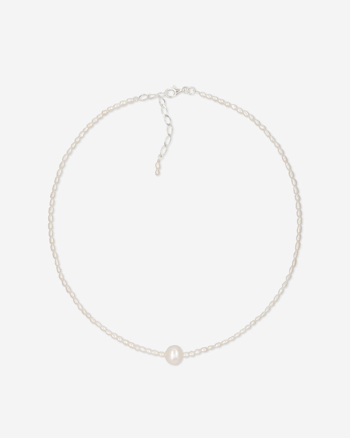 Pearl Naked Cute Round Necklace in pearls, for COLD SKIN.