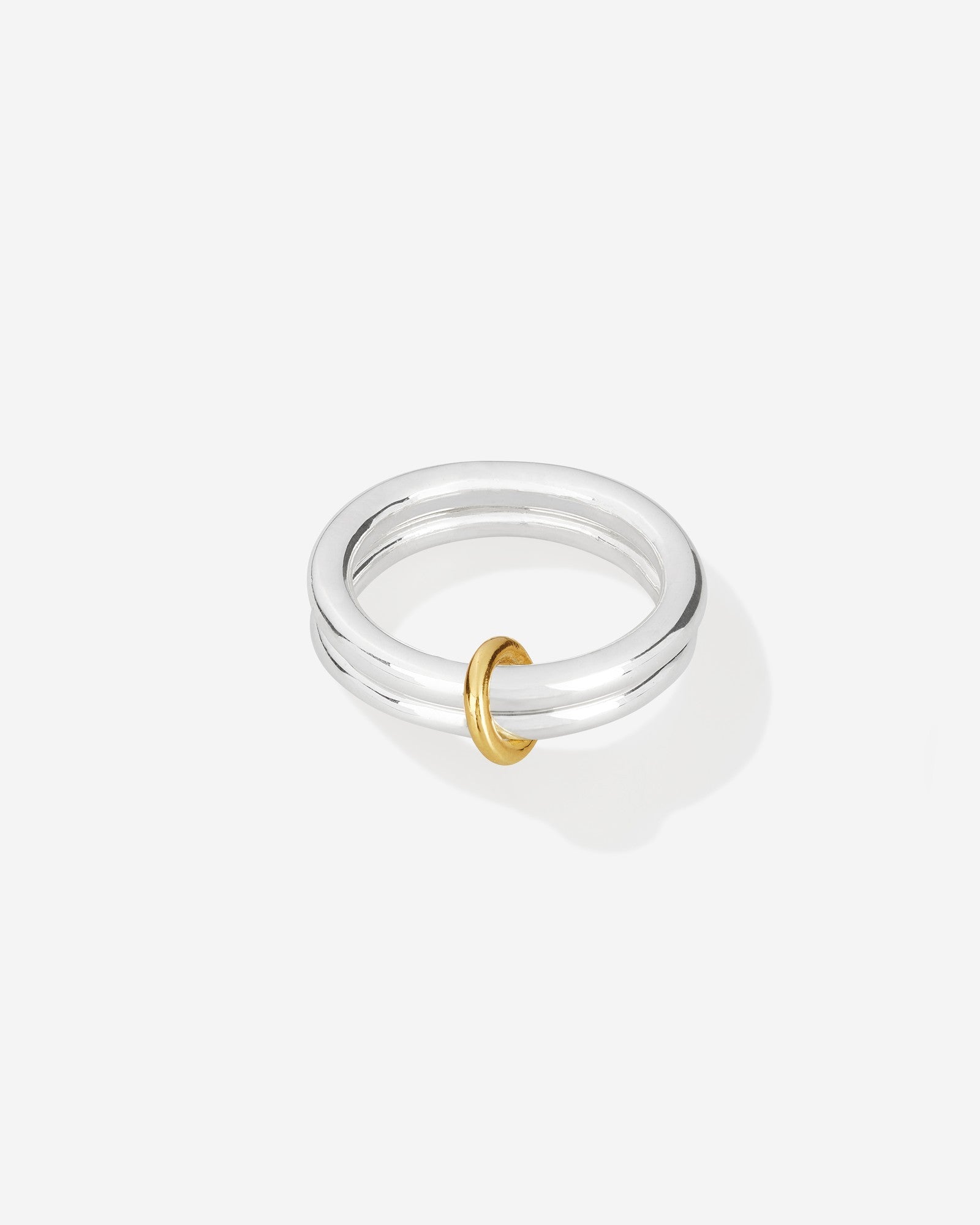 Éclis Dua Ring in silver with gold detail