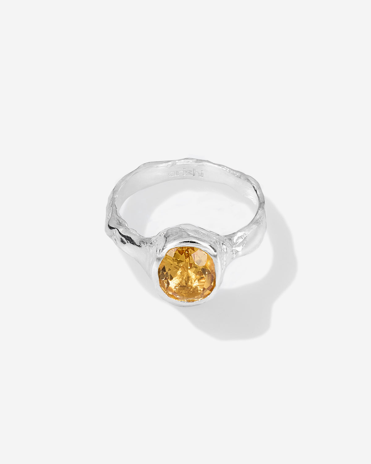 Arishi Elf Ring in silver with citrine, for COLD SKIN.