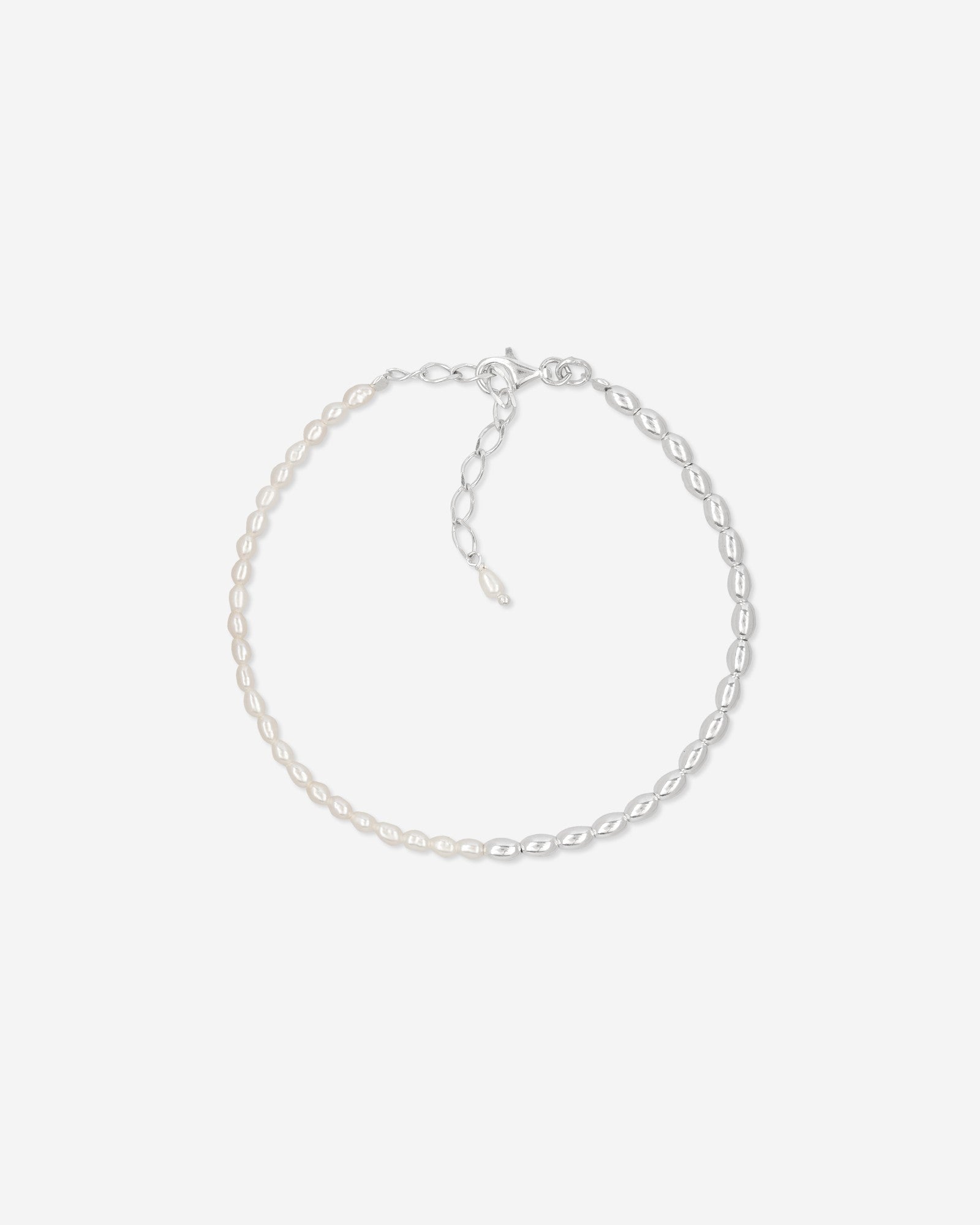 Pearl Naked Lola Bracelet in silver with pearls, for COLD SKIN.