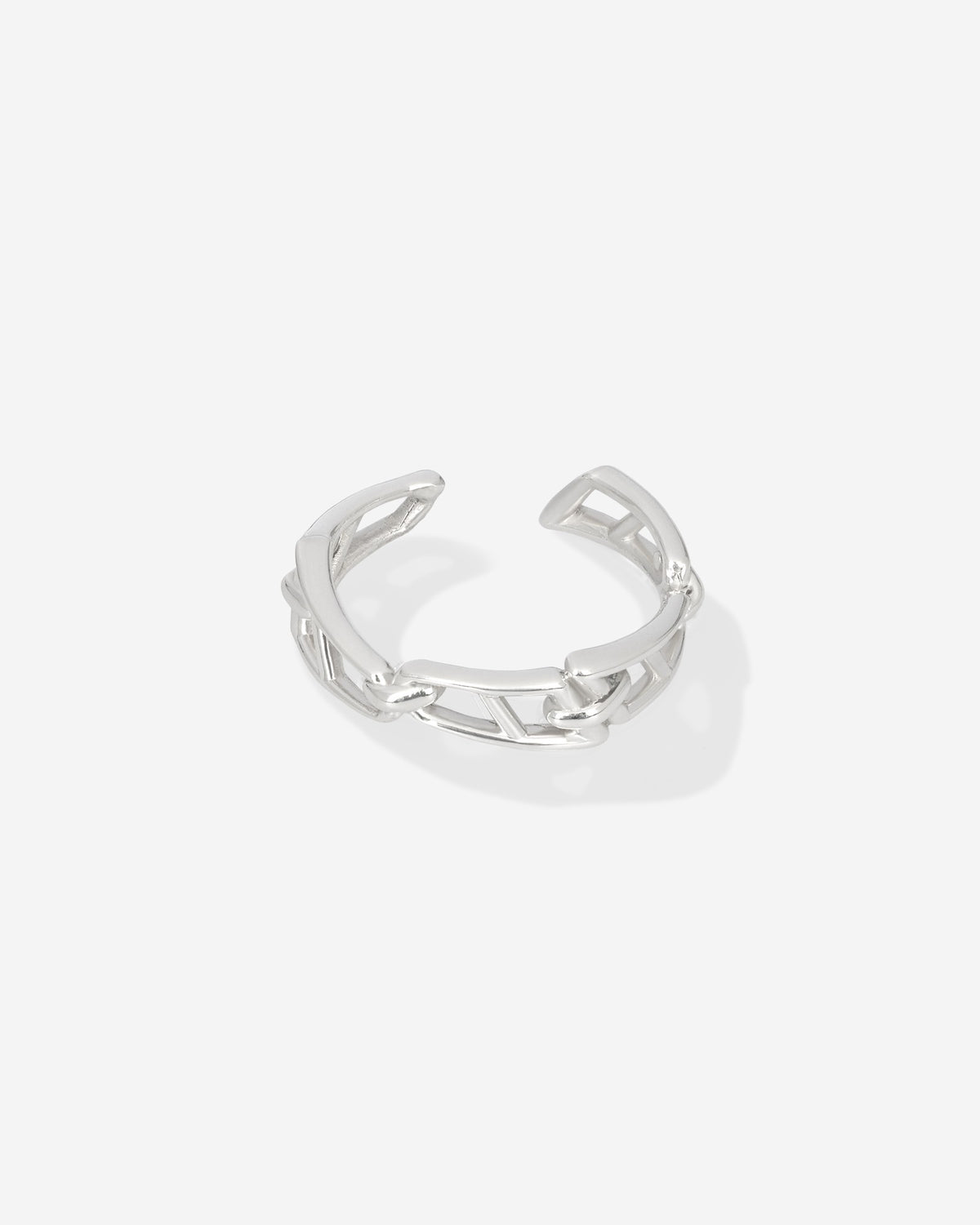 Struga Signature Links Female Ring in silver, for COLD SKIN.