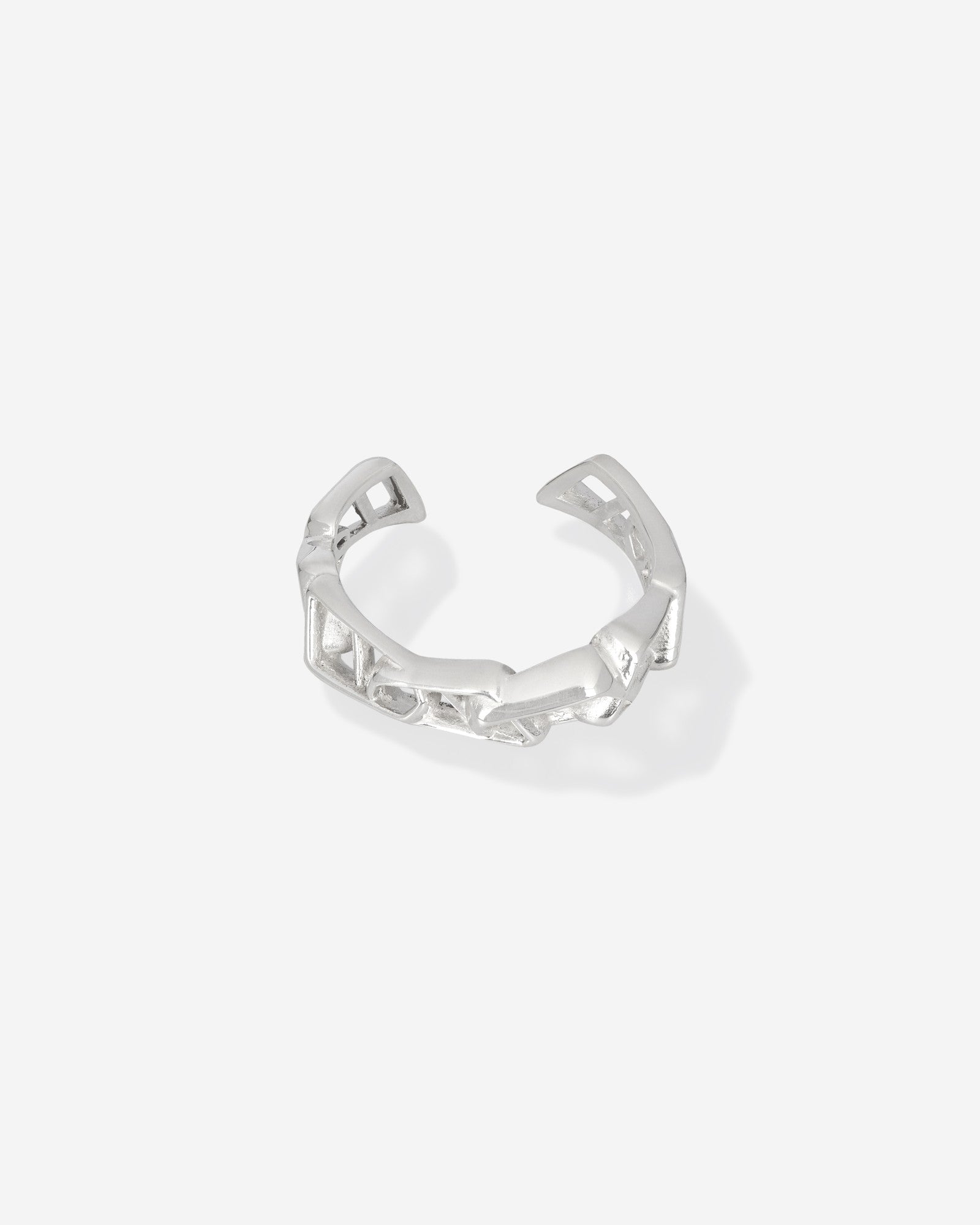 Struga Signature Links Male Ring in silver, for COLD SKIN.