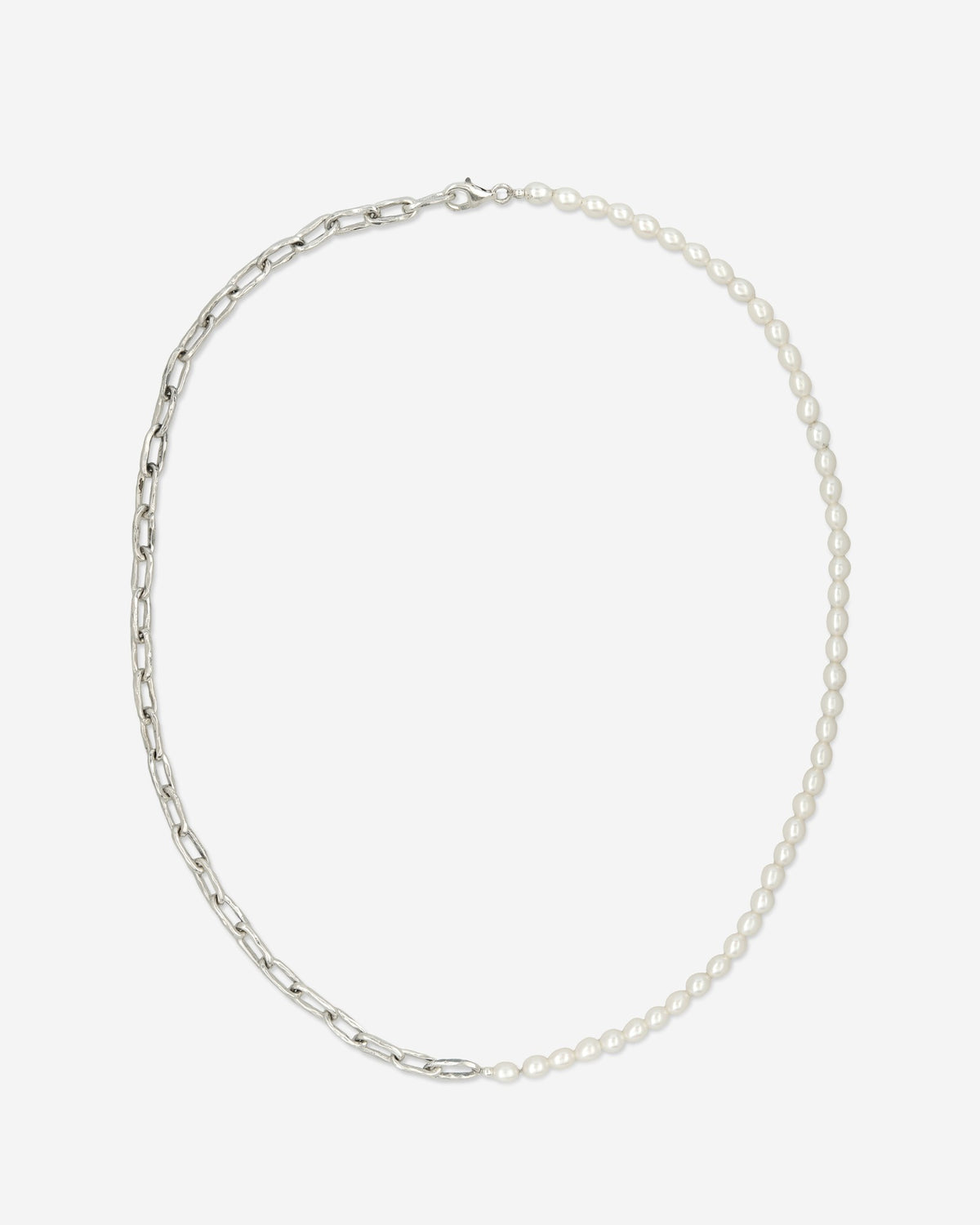 Seaster Swell Pearl Necklace in silver with pearls, for COLD SKIN.
