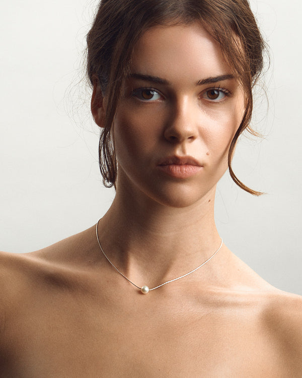 Sunny Dust Necklace - Silver & Pearls