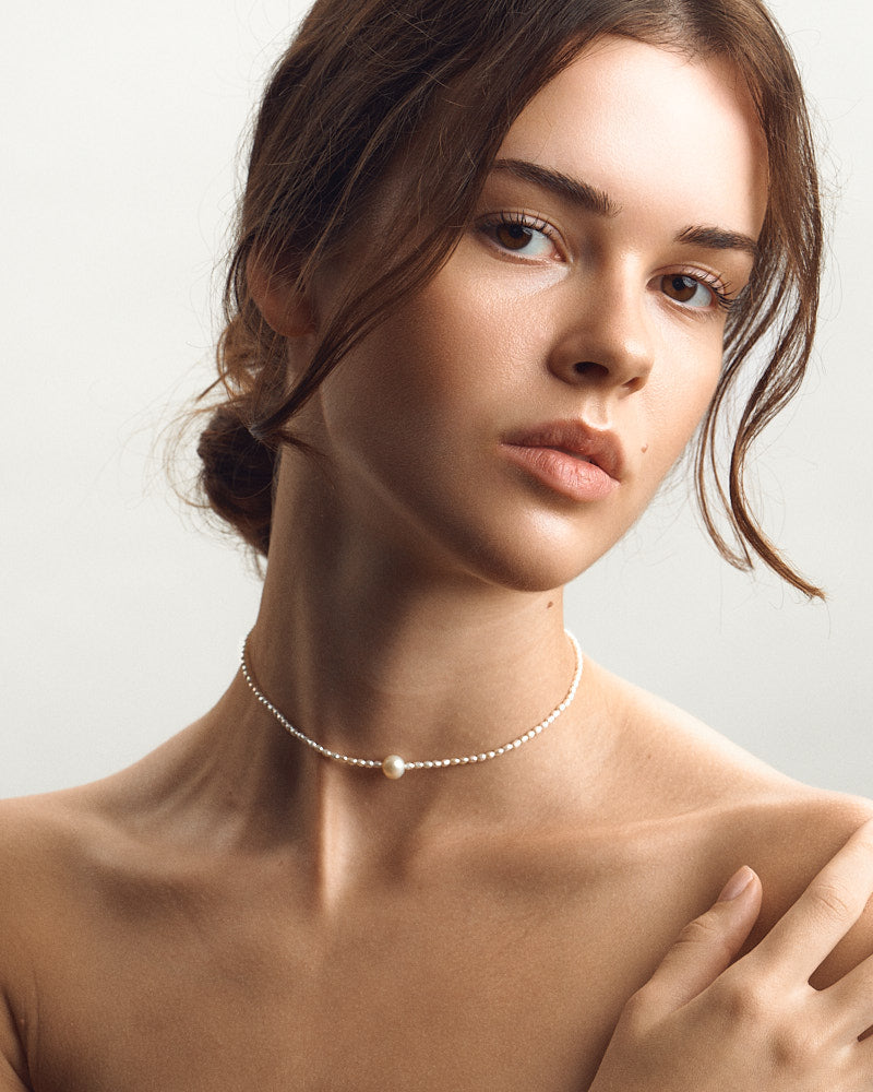 Cute Round Necklace - Pearls