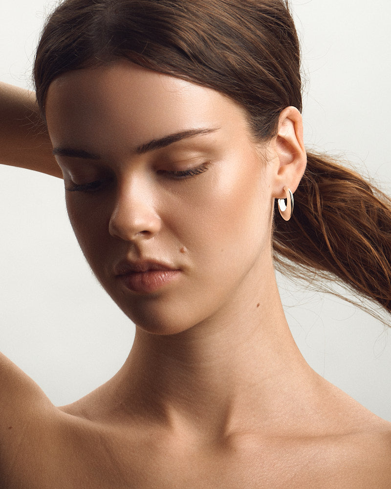 Anchor Hoops - Silver