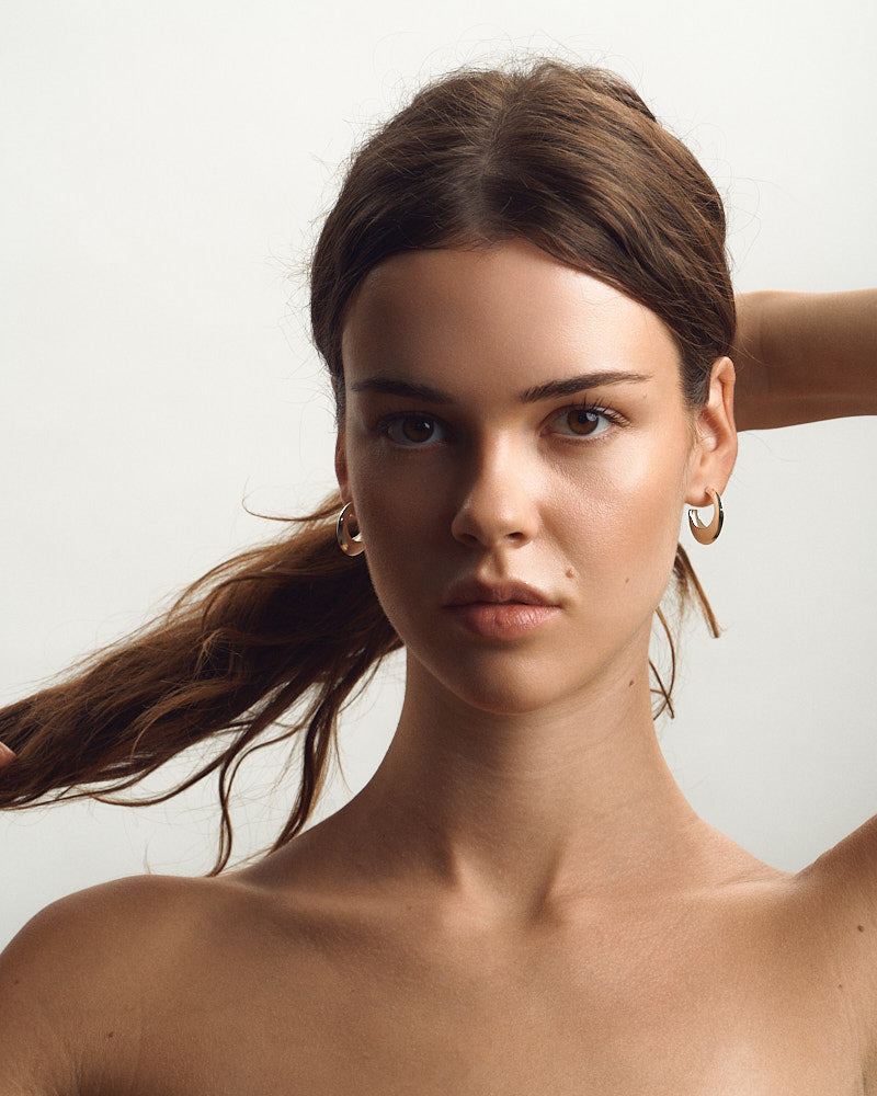 Anchor Hoops - Silver