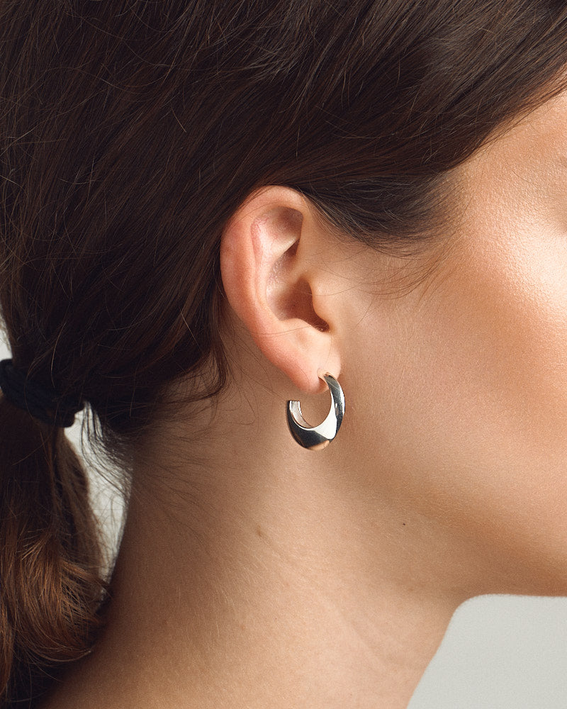 Anchor Hoops - Silver