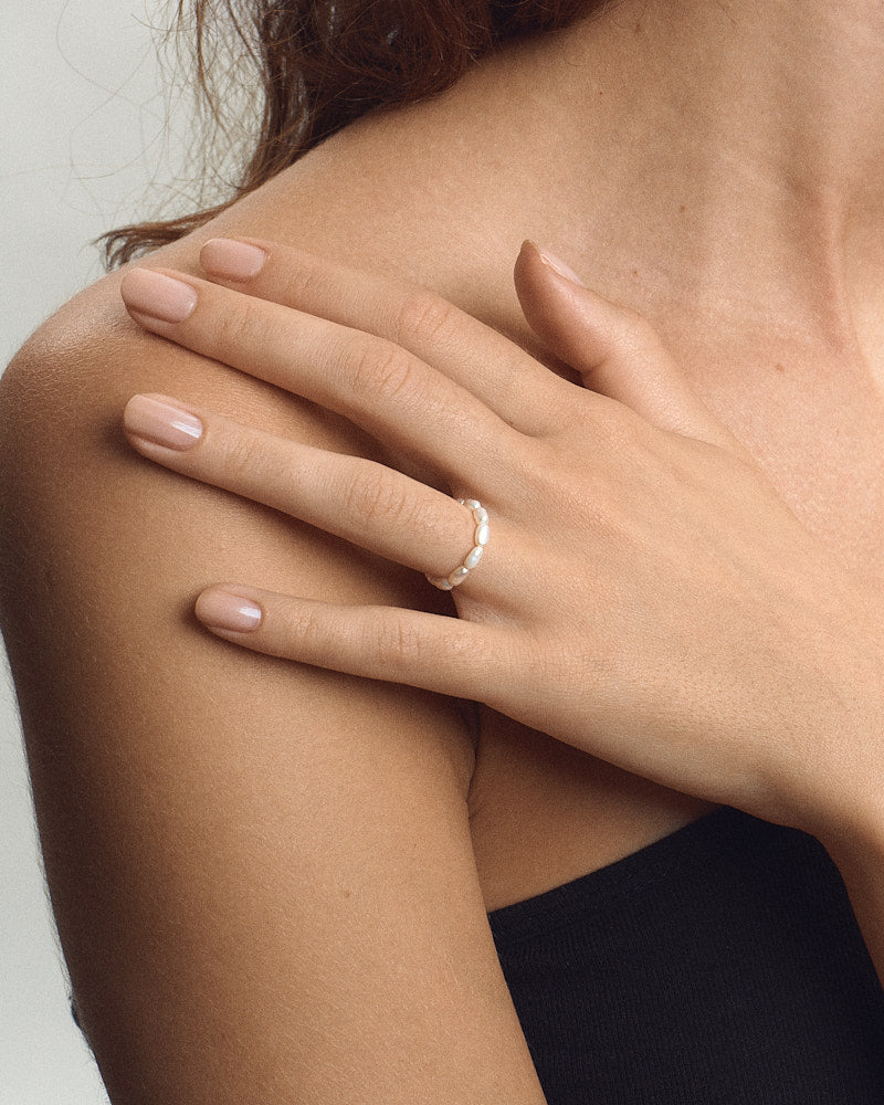 Rice Hand Ring - Pearls