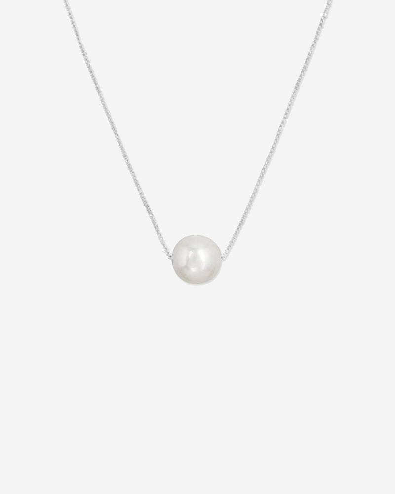 Einzelne Perlenkette - Silber & Perle