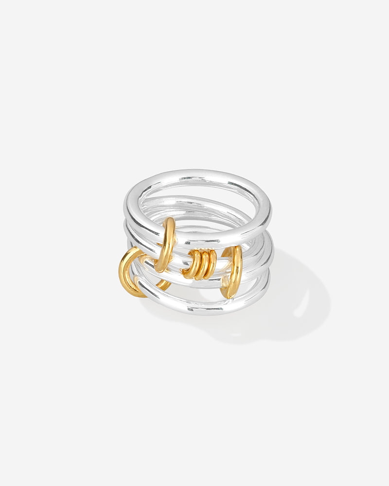 4/mation Ring - Silver & Gold Detail