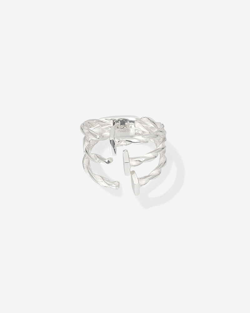 Tripple Drills Ring - Silver