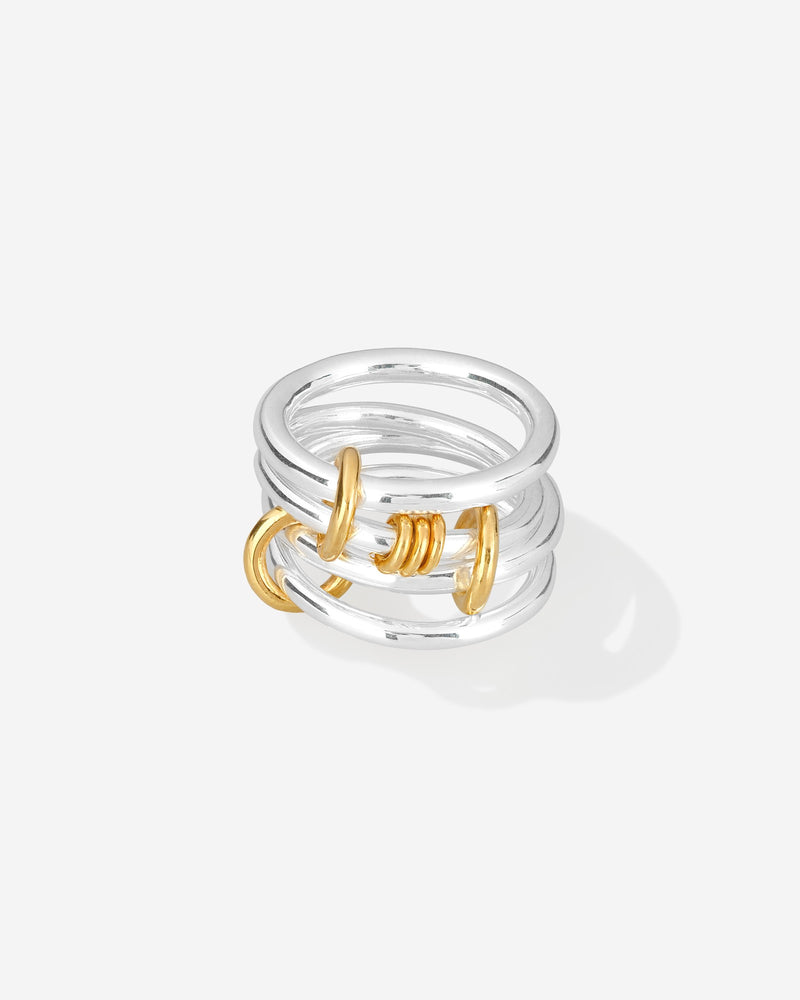Éclis 4/mation Ring silver with gold details for COLD SKIN.