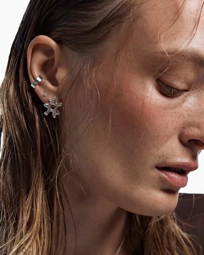 Sea Flower Earrings - Silber
