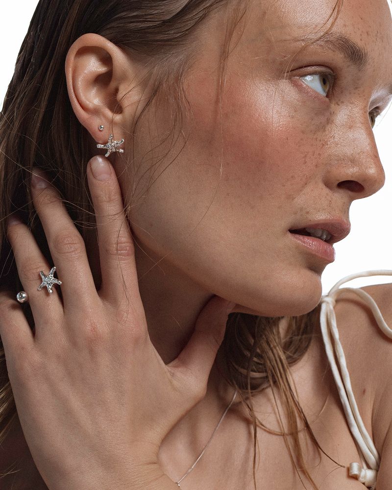 Sea Star Earrings - Silber