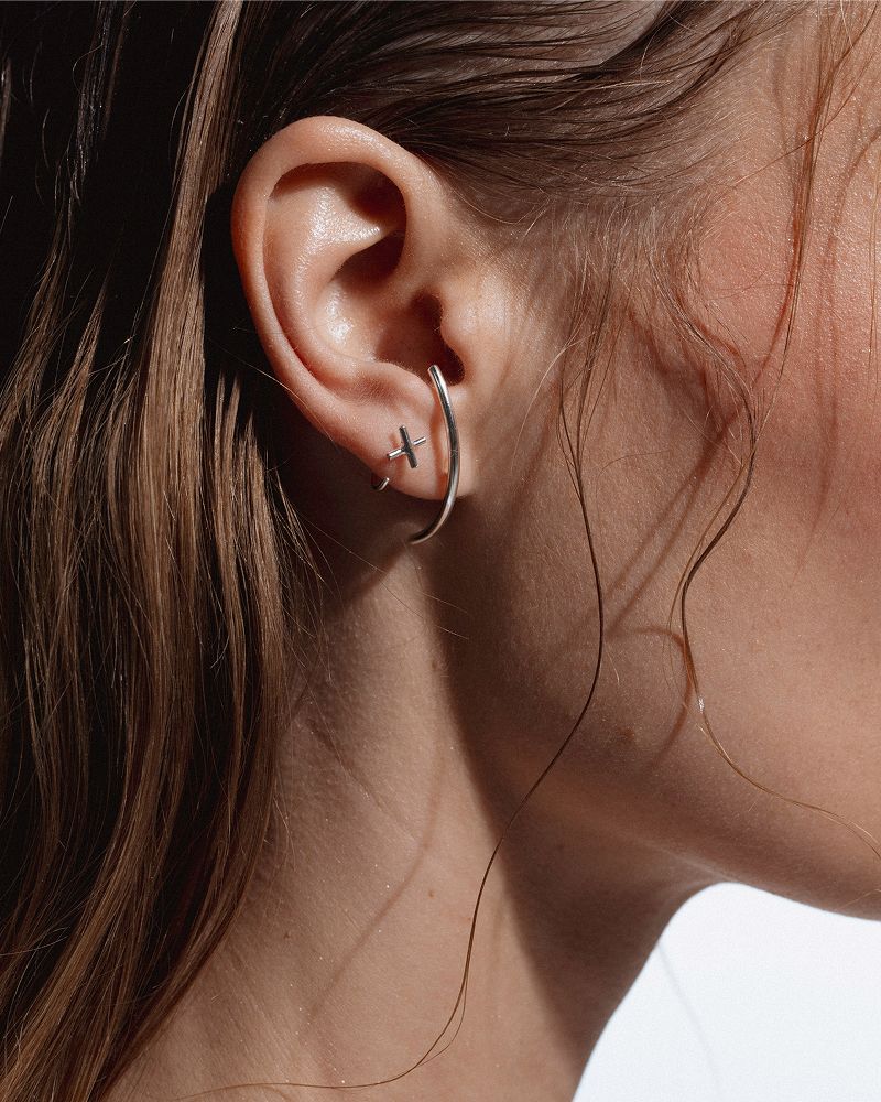 Radius Earrings - Silber