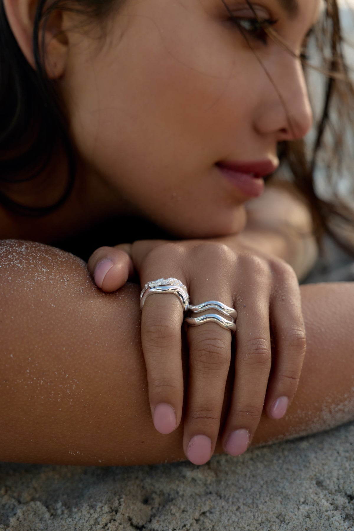 Aurea Polished Ring - Argent