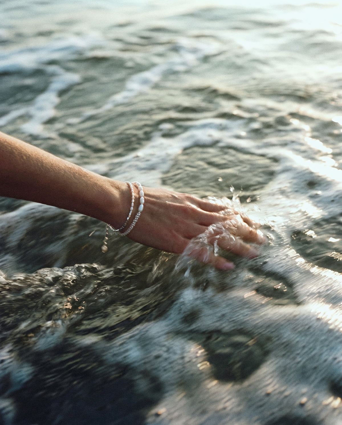 Mid Tide Bracelet - Silver & Pearl