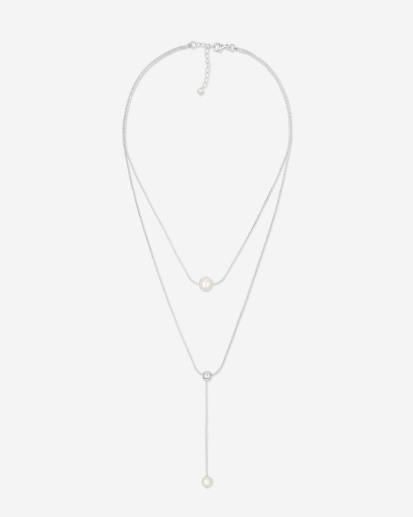 Pearl Naked Double Chain Necklace for COLD SKIN.
