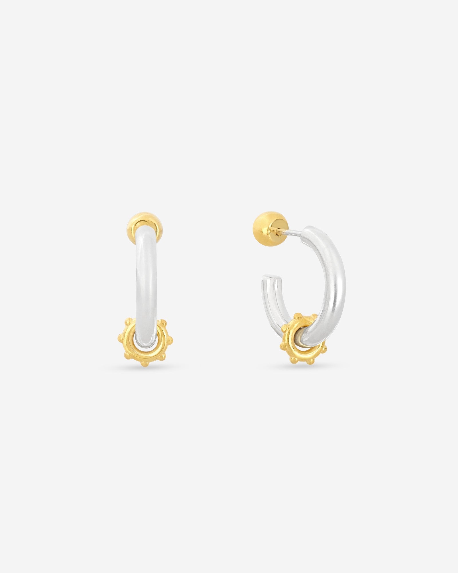 Aurea Polished Mini Hoop - Gold - Louis Abel