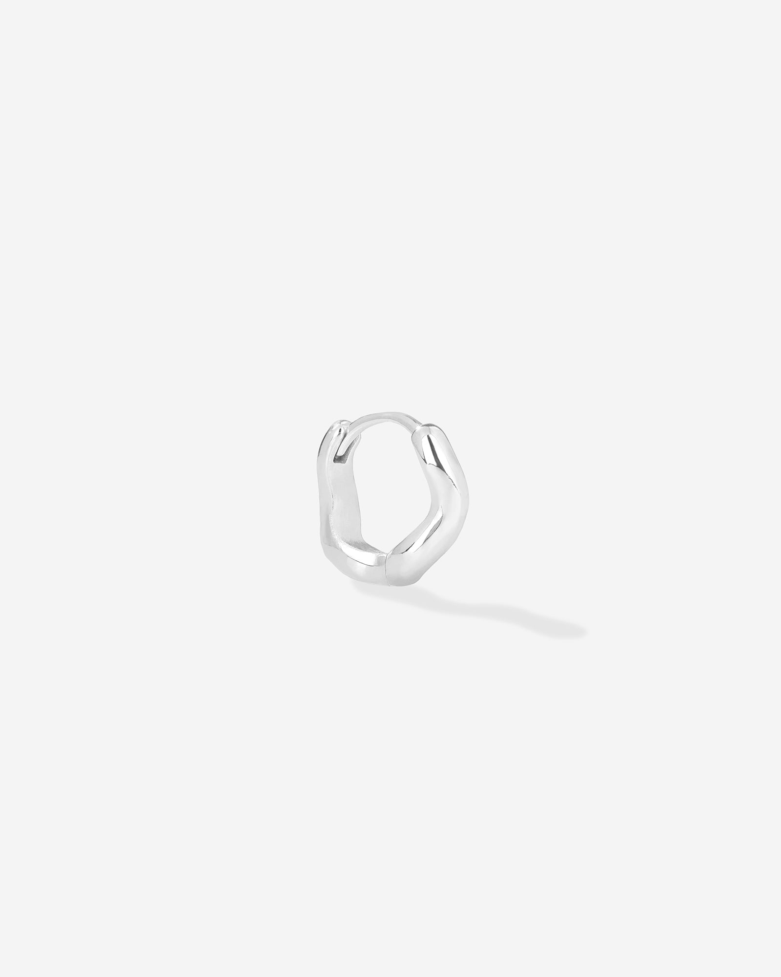 Louis Abel Aurea Polished Mini Hoop in silver.
