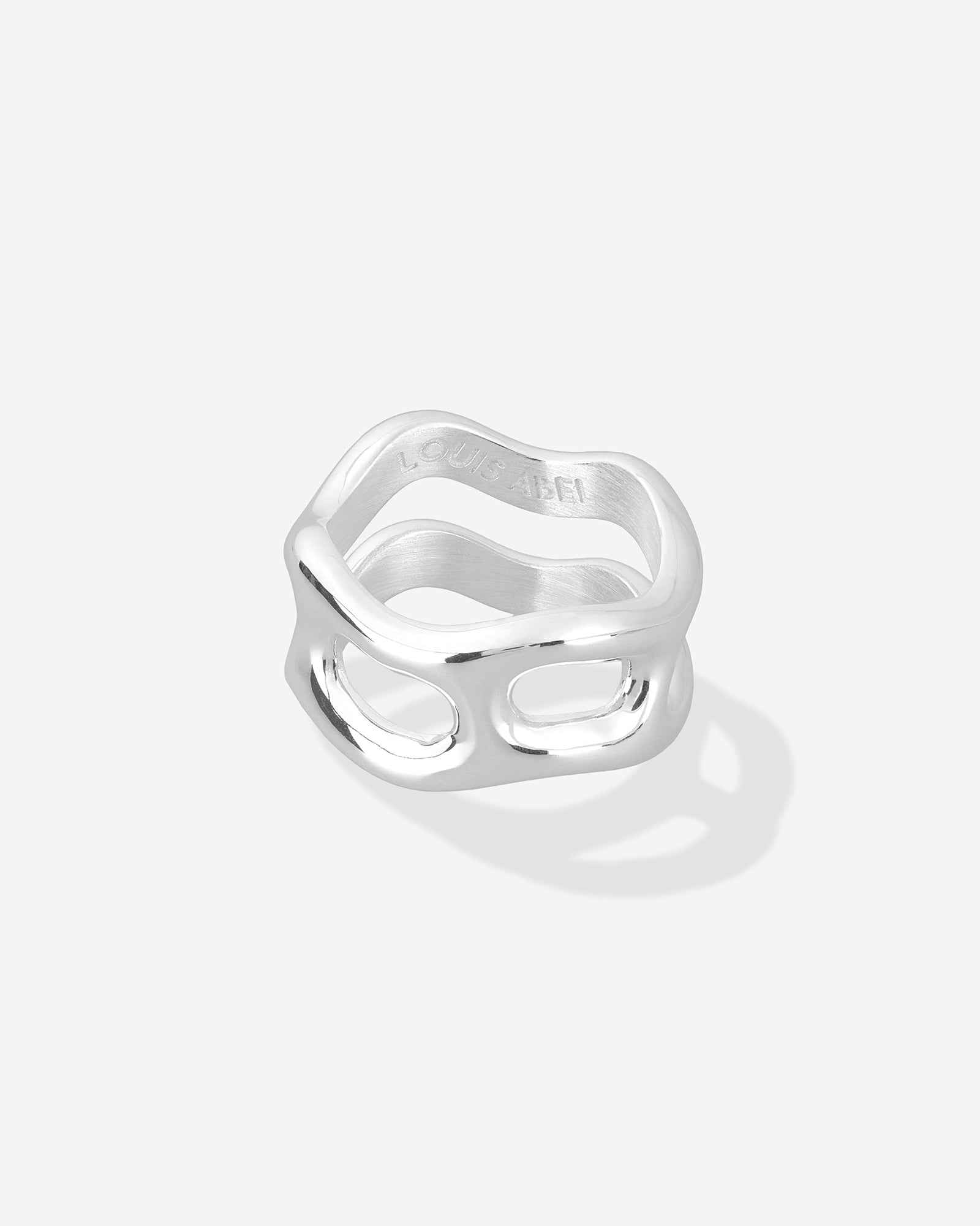 Louis Abel Aurea Polished Twin Ring in silver.