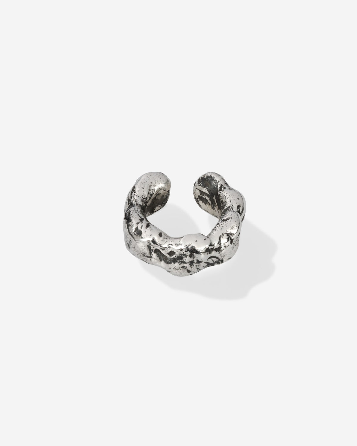 Seaster Raw Ear Cuff Mini in silver, for COLD SKIN.