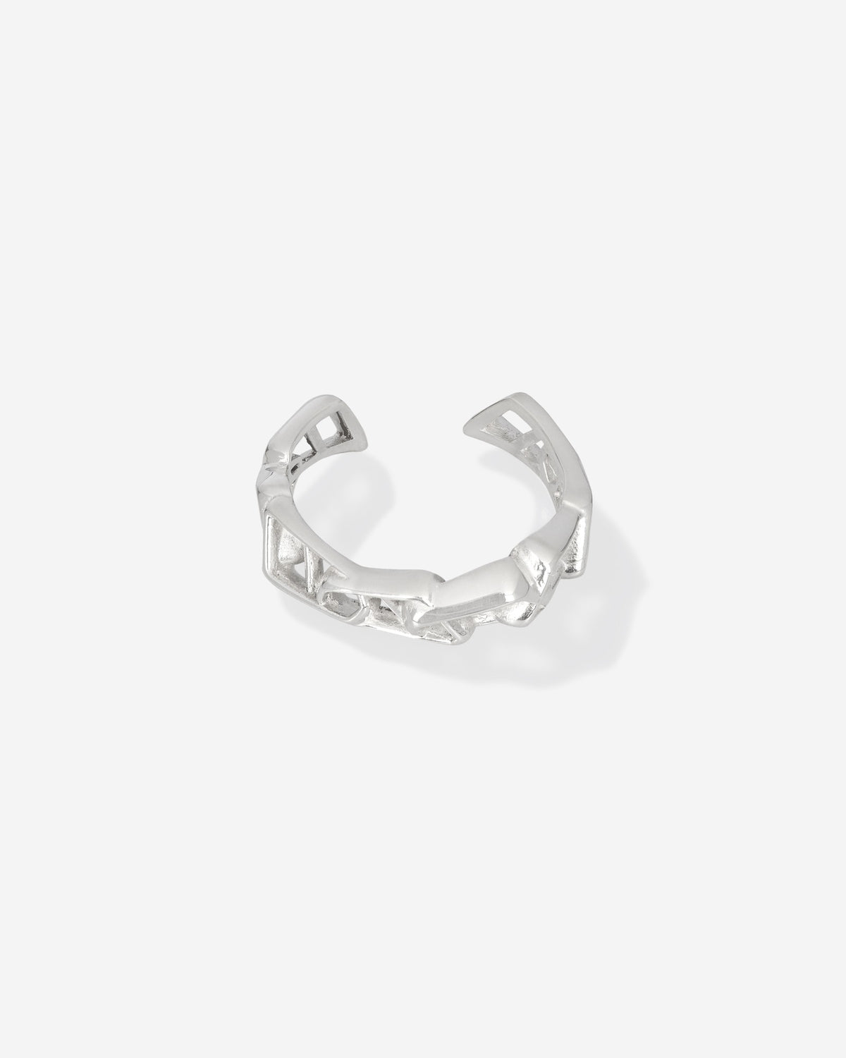 Struga Signature Links Male Ring in silver, for COLD SKIN.