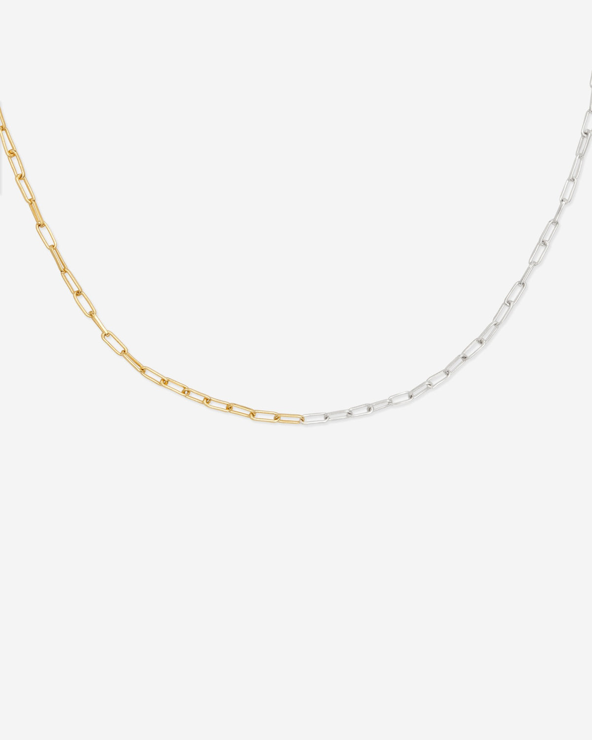Saga Signature Rolo Chain in silver with gold, for COLD SKIN.