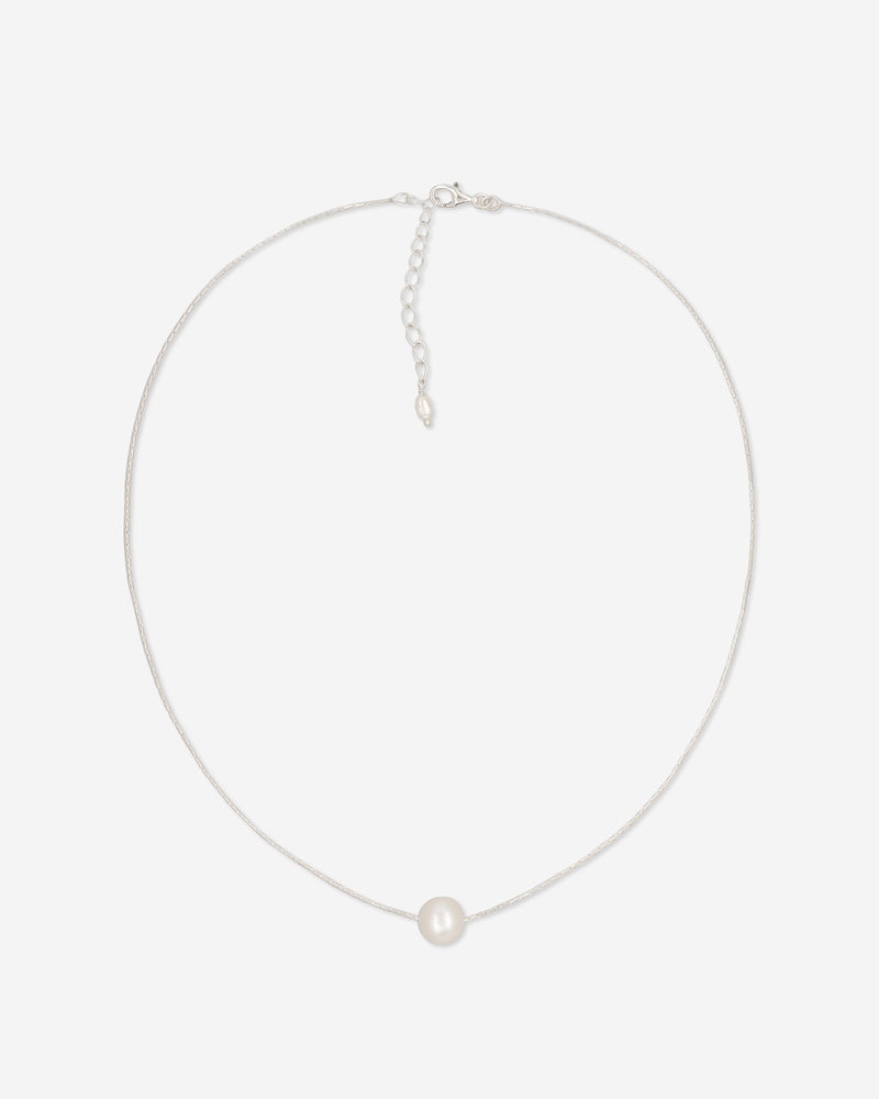 Pearl Naked Sunny Dust Necklace in silver with pearls, for COLD SKIN.