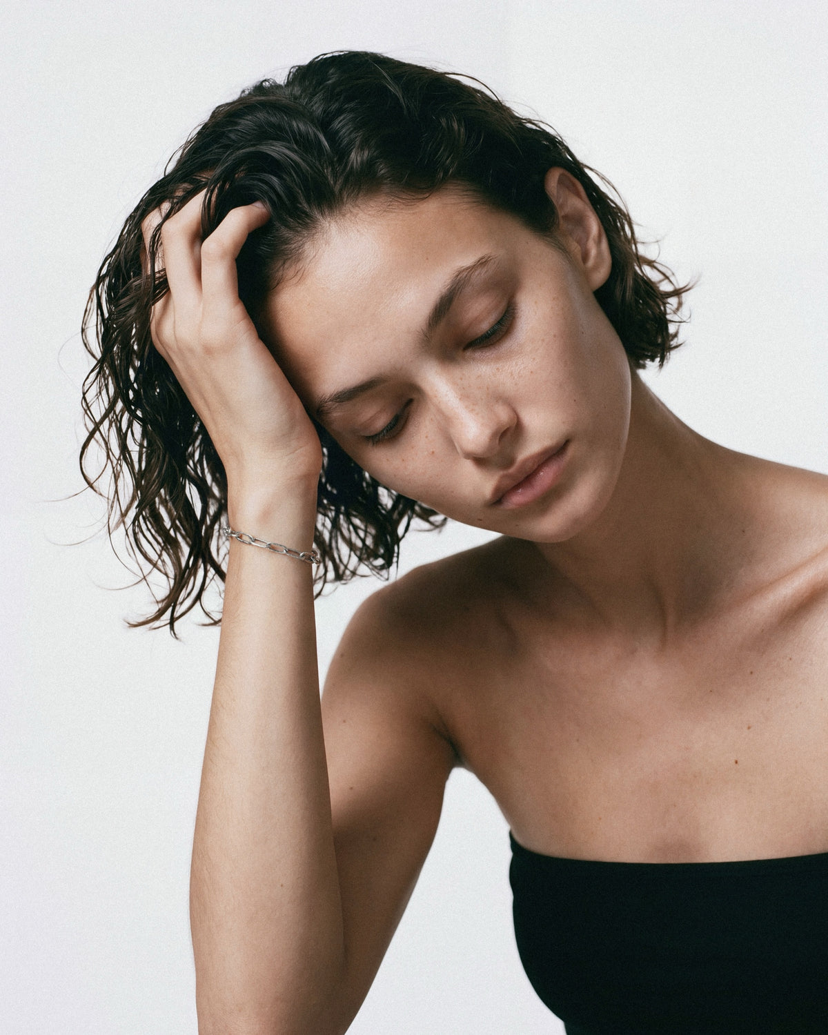 SEASTER Swell Bracelet in Silver, worn by a model, for COLD SKIN.