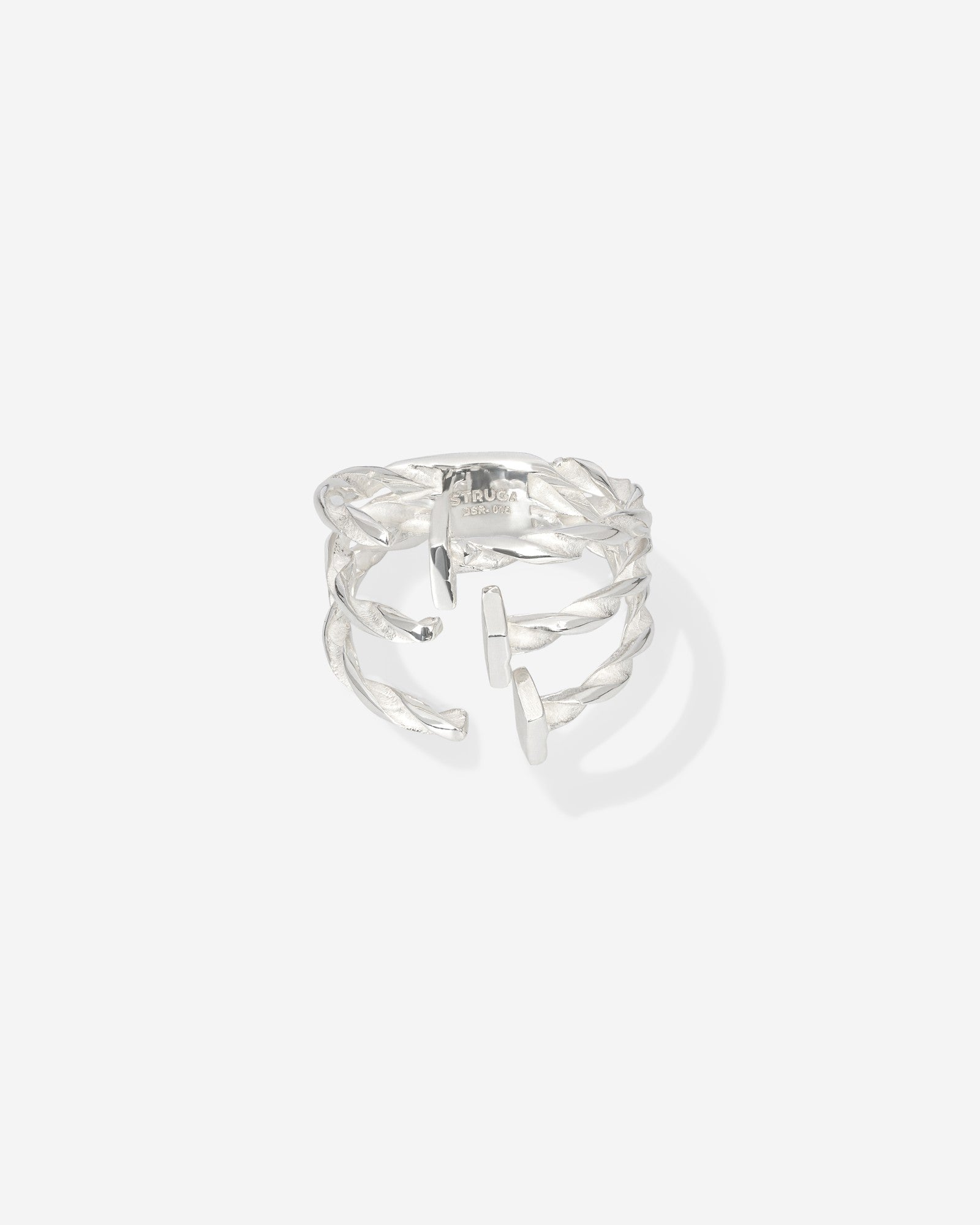 Struga Tripple Drills Ring in silver, for COLD SKIN.